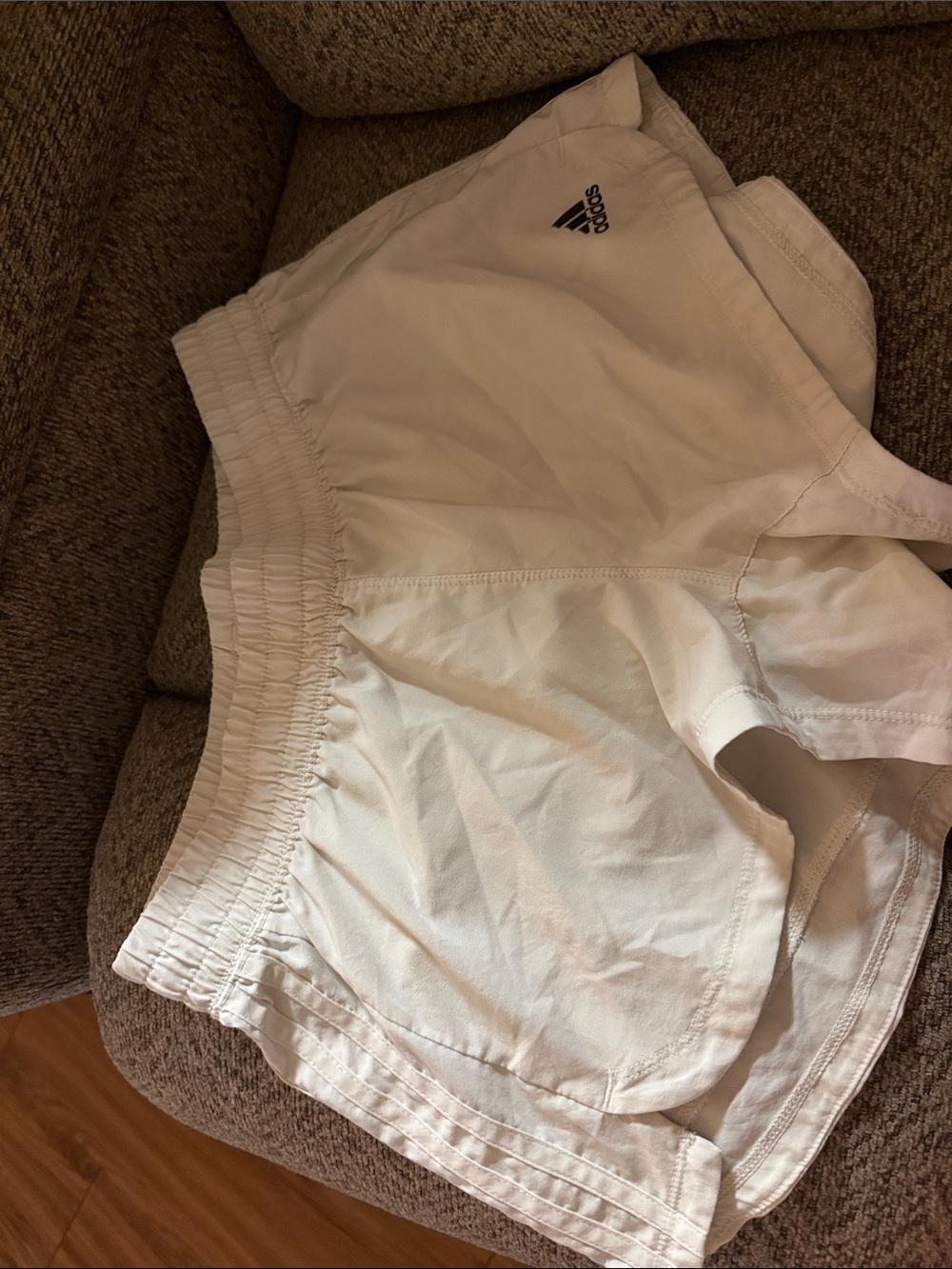 adidas White Women's Athletic Shorts with Logo